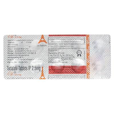 Efil 2.5mg Tablet 10'S - Impotence/Erectile Dysfunction (Ed)