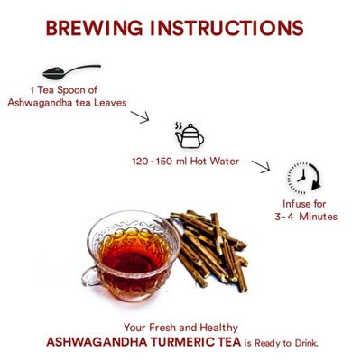 The Tea Ark Turmeric Tea Powder - Organic Ashwagandha 100 gm (Pouch) - Green/Herbal Teas