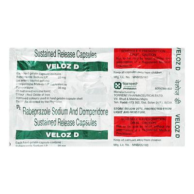 Veloz D Capsule 10'S - Ulcer/Reflux/Flatulence-Aaa