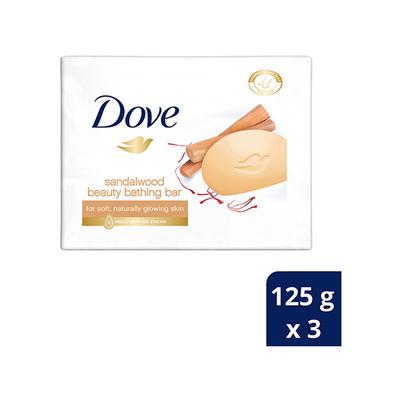 Dove Serum Bar Sandal Glow Bathing Bar (Pack of 3 x 125 g) - Soaps