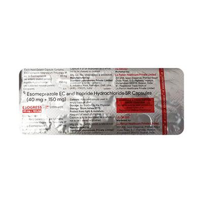 ESOGRESS IT 40+150mg Capsule 15's - Ulcer/Reflux/Flatulence-Aaa