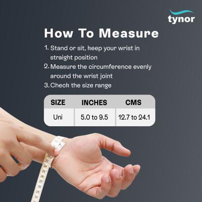 Tynor Wrist Brace with Thumb (One Size Fits All) (E 06) - Knee/Ankle/Leg/Foot Supports