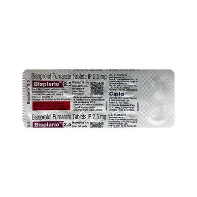 BISPLARIO 2.5 Tablet 10's - Hypertension-Bet