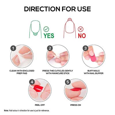 RENEE Stick On Nails - BN 04 (Pack of 24) 24's - Nail Care