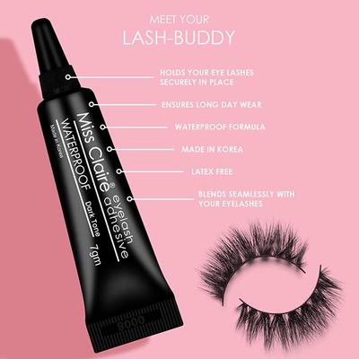 Miss Claire Eyelash Glue Adhesive Dark Tone 7 Gm - Eyelashes