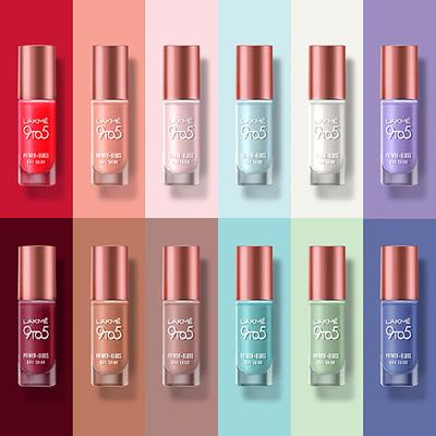 Lakme 9 To 5 Primer + Gloss Nail Color Magenta Mix 6 Ml - Nail Polish