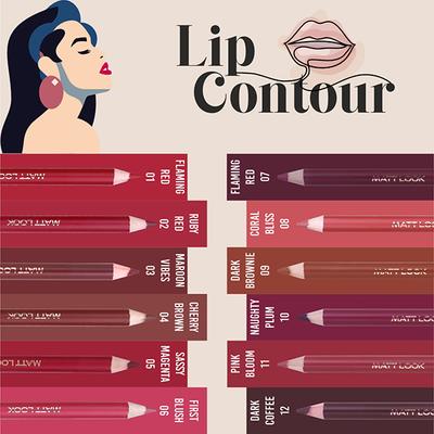 Matt Look Colorite Lip Contour, Lighweight Application, Elegant Nude-21 0.9 gm - Lip Liners