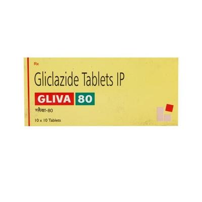 Gliva 80mg Tablet 10'S - Diabetes-Ant