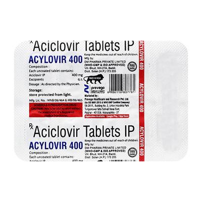 ACYLOVIR 400 Tablet 10's - Viral infections-Ant