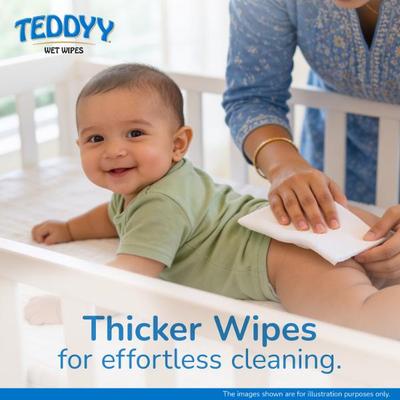 Teddyy Baby Wet Wipes 72's - Diapers & Wipes