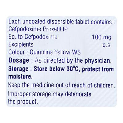 POXESTAL 100 DT Tablet 10's - Bacterial Infections-Cep