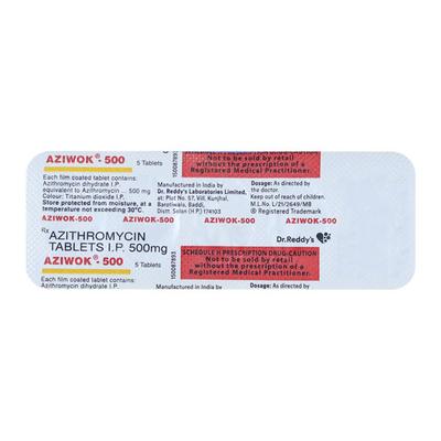 Aziwok 500mg Tablet 5'S - Bacterial Infections-Mac