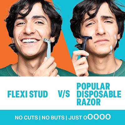 Bombay Shaving Company Flexi Smooth Stud Razor -Disposable Razor for Men 5's - Razors & Cartridges