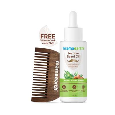 Mamaearth Almond Beard Oil For Men For Fast Growth with Almond & Biotin For Beard Nourishment 30 ml - Beard Oil