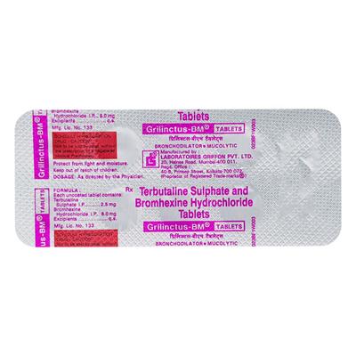 Grilinctus BM Tablet 10'S - Asthma/COPD-Ast