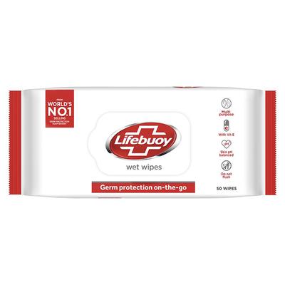 Lifebuoy Wet Wipes Germ Protection On the Go (Pack of 50) 1's - Tissues & Wipes