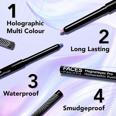Faces Canada Magneteyes Pro Holographic Eyeliner - Purple Rain 03 0.25 gm - Eyeliners