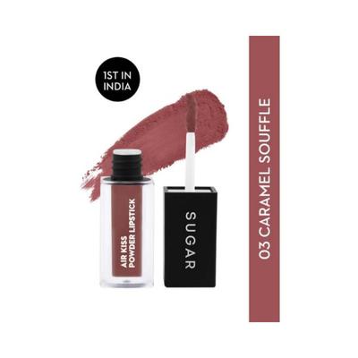 Sugar Cosmetics Air Kiss Powder Lipstick 03 Caramel Souffle 2 gm - Lipsticks