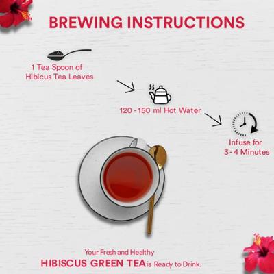 The Tea Ark Organic Hibiscus Tea Powder - Rose Green 50 gm (Pouch) - Green/Herbal Teas
