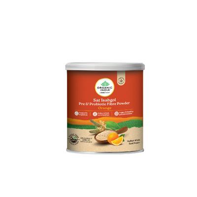 Organic India Sat Isabgol Pre & Probiotic Fibre Powder - Orange 100 g - Speciality Medicines