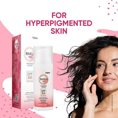 Rivela Tint SPF 50 Sunscreen Lotion 50ml - Dry Skin-Emo