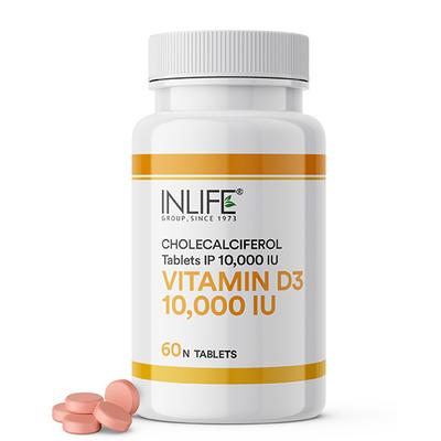 Inlife Vitamin D3 10000 IU Chewable Tablets 60's - Multi-Vitamins