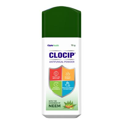Clocip AntiFungal Dusting Powder - Neem 75 g - Itching/Rashes