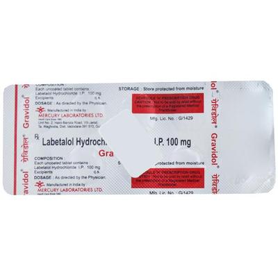 Gravidol 100mg Tablet 10'S - Hypertension-Bet