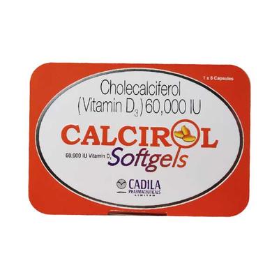 Calcirol 60000IU Softgel 8'S - Supplements-Vit