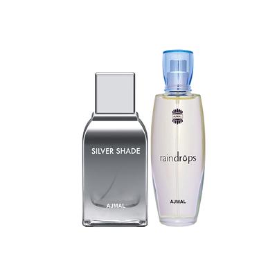 Ajmal Silver Shade EDP Citrus Woody Perfume And Raindrops EDP Floral Chypre Perfume 150 ml - Perfumes (Edt/Edp)