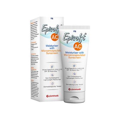 Glenmark Episoft AC Moisturizer with Sunscreen, SPF 30+ for Men and Women 125 gm - Day Cream