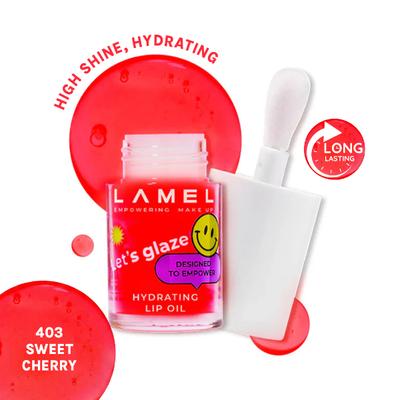 Lamel Hydrating Lip Oil Let's Glaze 403 Sweet Cherry 4 gm - Creams/Oils/Lotions