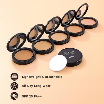 Pilgrim Honey-15 Matte Finish Compact Powder SPF 25 Absorbs Oil, Conceals & Gives Radiant Skin 7 gm - Compact Powder