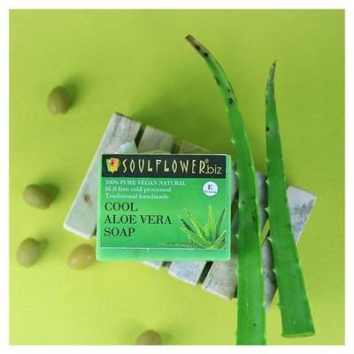 Soulflower Soap - Cool Aloe Vera 150 gm - Soaps