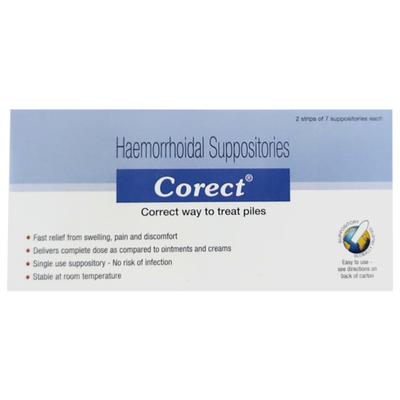 CORECT Suppositories 7's - Haemorrhoid-Ano