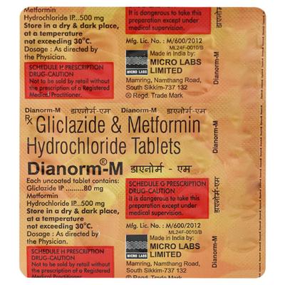 Dianorm M Tablet 15'S - Diabetes-Ant