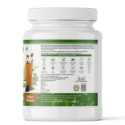 INLIFE Plant Protein Powder - Coffee Flavour 1 kg - Protein Drink