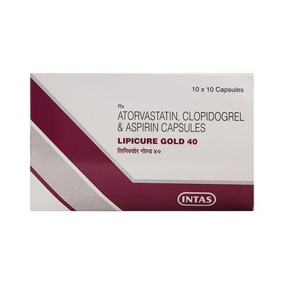 LIPICURE GOLD 40mg Capsule 10's - High Cholesterol-Dys
