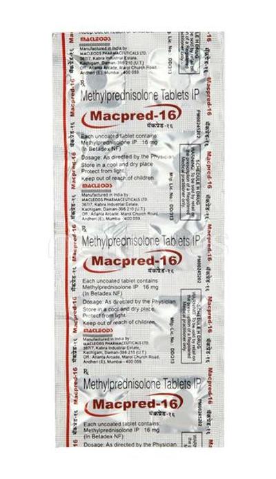 Macpred 16mg Tablet 10'S - Hormonal Therapy-Cor