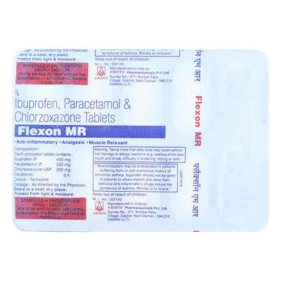Flexon MR Tablet 10'S - Muscle Cramps/Spasticity-Mus