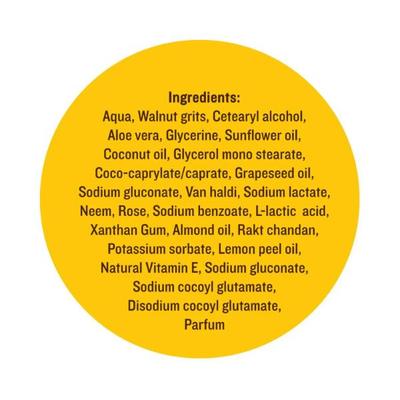 SoulTree Face Scrub - Walnut & Turmeric with Cooling Sandalwood 100 gm - Scrubs & Exfoliants
