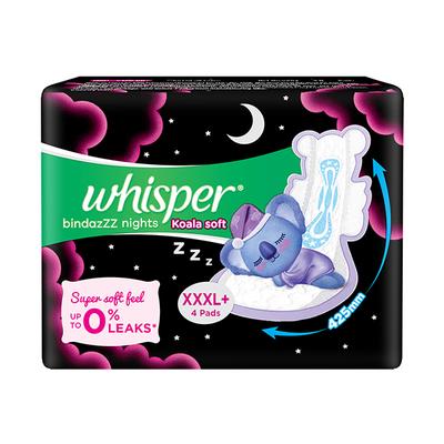 Whisper Bindazzz Nights Koala Soft Sanitary Pads XXX-Large Napkins 1's - Others