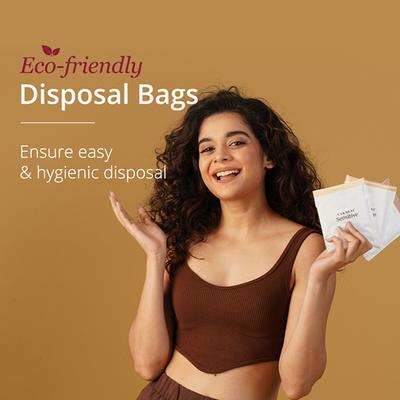Carmesi Sensitive Sanitary Pads L Certified 100 Percent Rash-Free with Disposal Bags 10's - Maternity Pads
