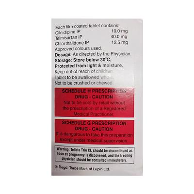 TELISTA TRIO CL Tablet 15's - Hypertension-Ana