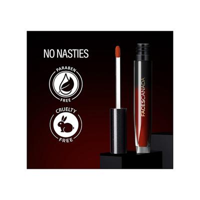 Faces Canada Comfy Silk Liquid Lip Color with Mulberry Oil & Vitamin E Elegant Maroon 08 3ml - Liquid Lipsticks