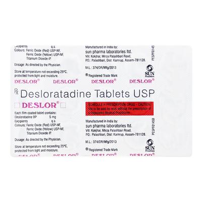 DESLOR 5mg Tablet 15's - Allergies-Ant