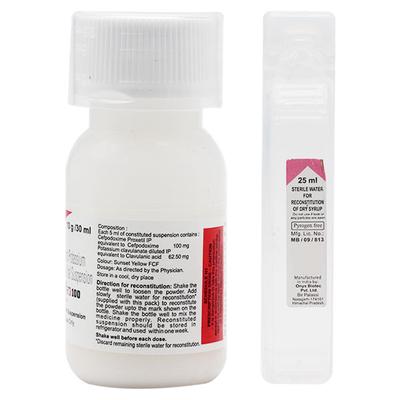 ZEDOCEF CV 100 Oral Suspension 30ml - Bacterial Infections-Cep