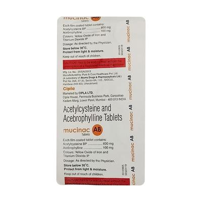 MUCINAC AB Tablet 10's - Asthma/COPD-Ast