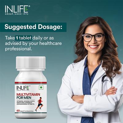 INLIFE Multivitamin Tablets for Men 60's - Multi-Vitamins