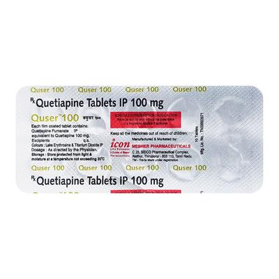 Quser 100mg Tablet 10'S - Schizophrenia-Aps